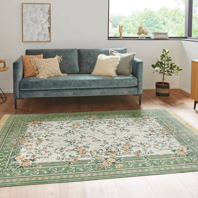 The Rugs Floral Fringed Oriental Rug - Elegant Design