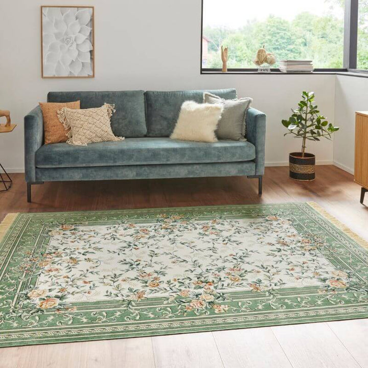 The Rugs Floral Fringed Oriental Rug - Elegant Design