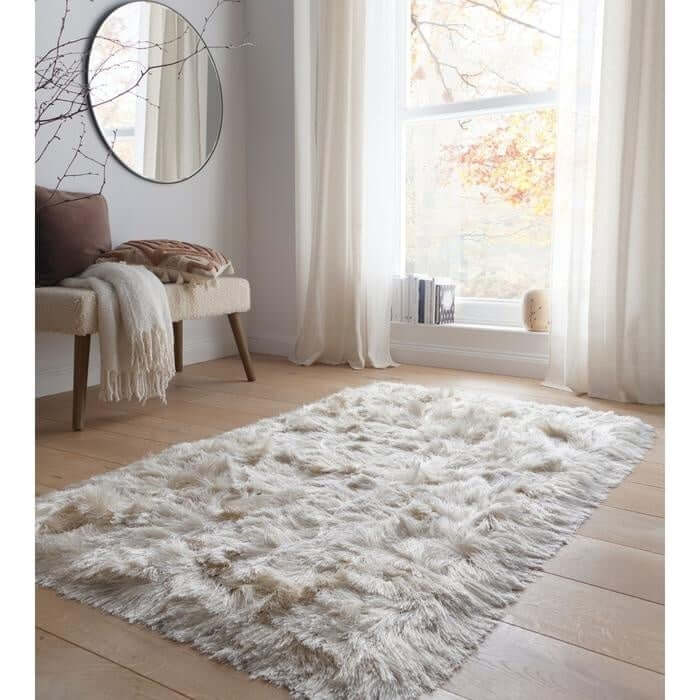 The Rugs Glamour Deluxe Shaggy Rug |Luxurious Shimmer Effect