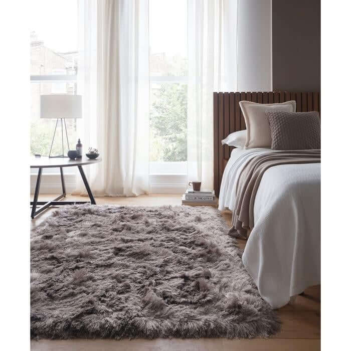 The Rugs Glamour Deluxe Shaggy Rug |Luxurious Shimmer Effect