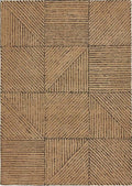 Modern Wool Beige Rug Geometric Design