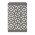 Washable Geometric Grey Mat and Runner