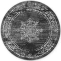 Gloria Dark Grey Round Rug – Lydia