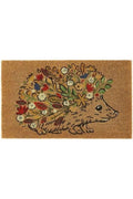 Printed Floral Hedgehog Coir Doormat 45x75 cm