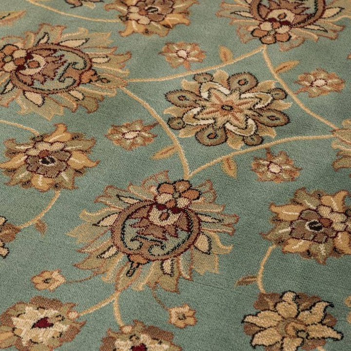 The Rugs Green Persian Bordered Oriental Rug