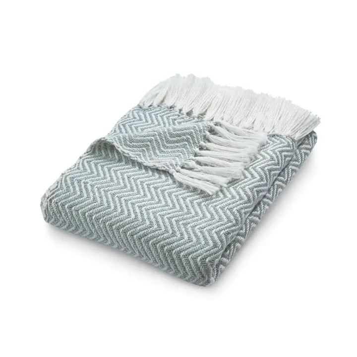 Herringbone Design Woven Throw | Sustainable | The Rugs