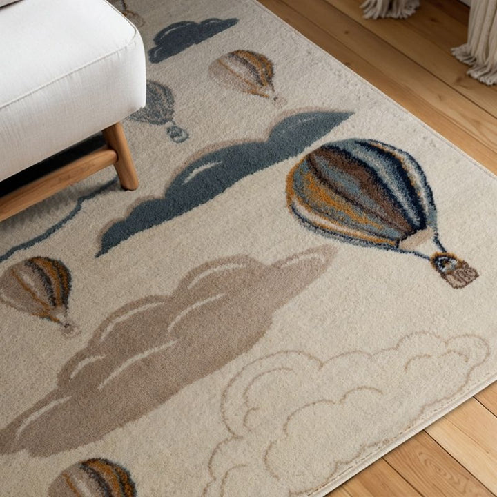 Adventures Kids Rug – Hot Air Balloon Design