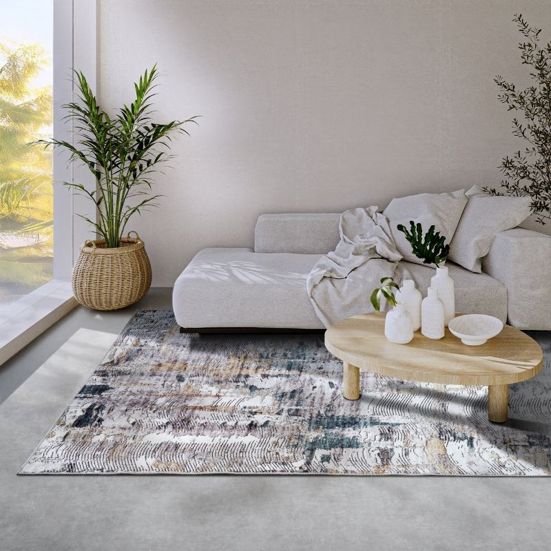 Shortpile Rug Malard – Abstract Modern Multicolour