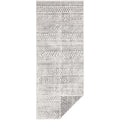 Indoor-Outdoor Reversible Geometric Grey Rug