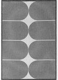 Reversible Black Indoor-Outdoor Rug