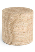 Jutta Natural Jute Gold Pouffe