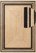 Jutta Jute Rug Natural Gold Black