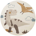 Adventures Kids Rug Dino Cream Multicolour