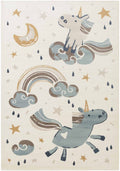 Adventures Kids Rug Unicorn Cream Multicolour