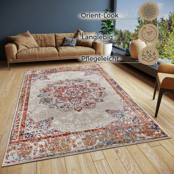The Rugs Modern Orient Medallion Design Rug - Elegant Rugs