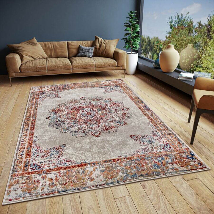 The Rugs Modern Orient Medallion Design Rug - Elegant Rugs