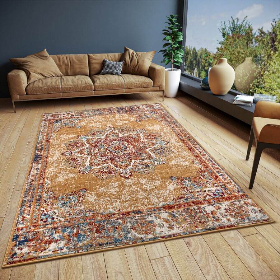 The Rugs Modern Orient Medallion Design Rug - Elegant Rugs