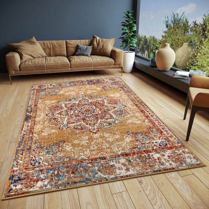 The Rugs Modern Orient Medallion Design Rug - Elegant Rugs