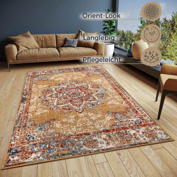 The Rugs Modern Orient Medallion Design Rug - Elegant Rugs