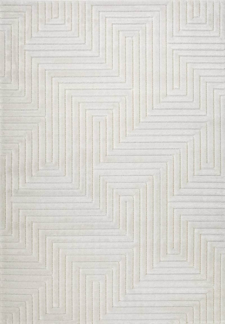 Malmo Maze Rug – Geometric 3D Textured Design