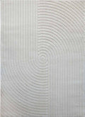 Knot White Rug – Textured Striped Design