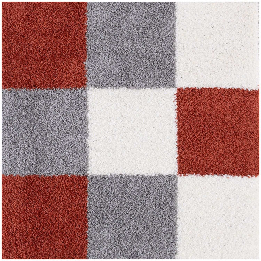 Geometric Design Thick Shaggy Area Rugs Terra