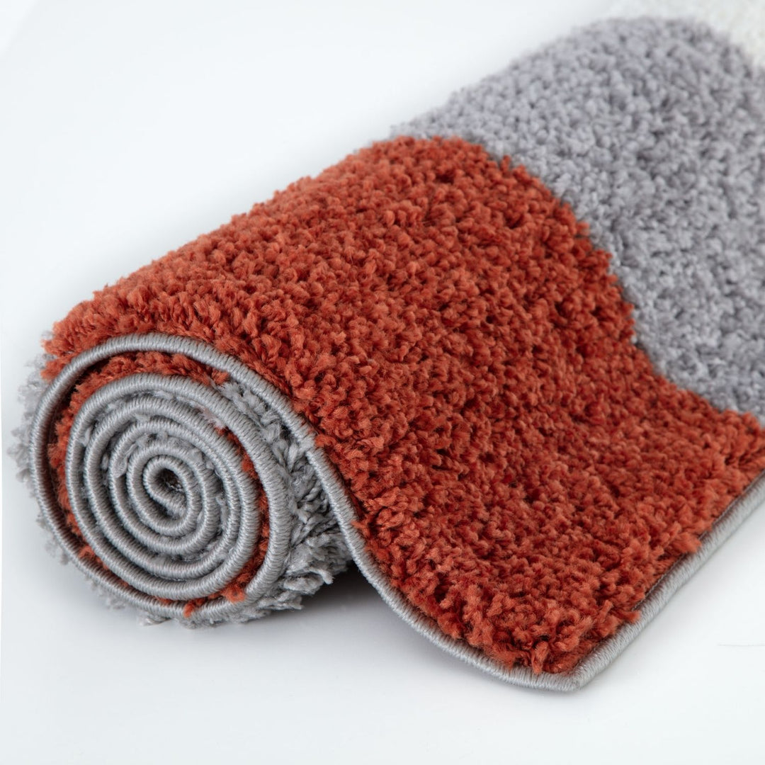 Geometric Design Thick Shaggy Area Rugs Terra