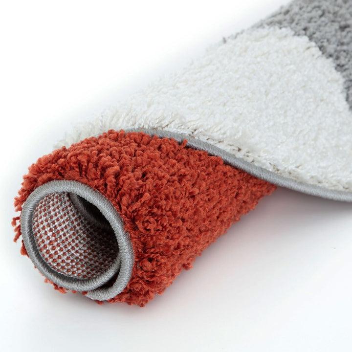 Geometric Design Thick Shaggy Area Rugs Terra