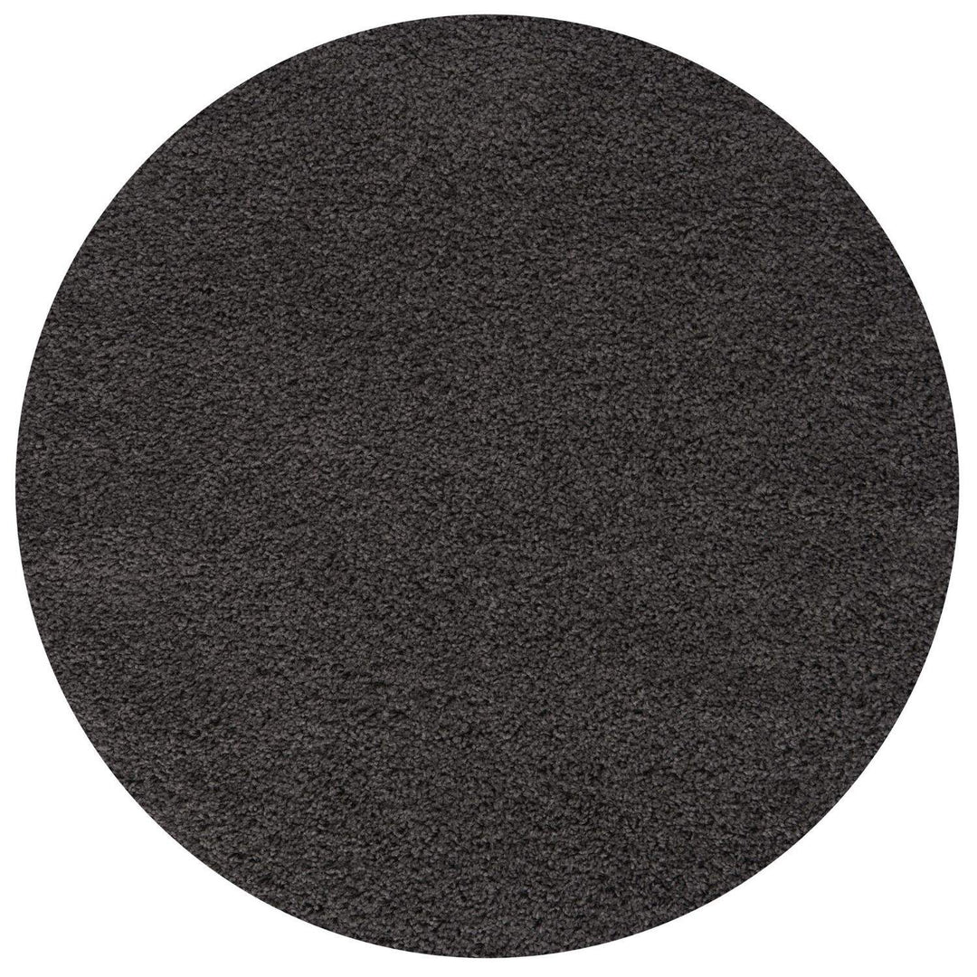 Dark Grey Shaggy Rug High quality Plain Design