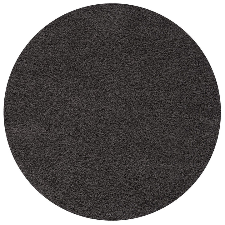 Dark Grey Shaggy Rug High quality Plain Design