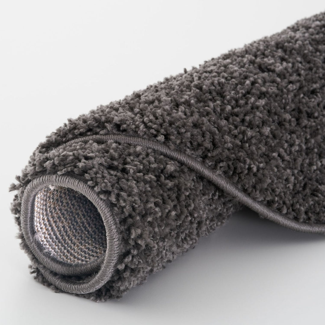 Dark Grey Shaggy Rug High quality Plain Design