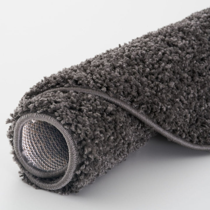 Dark Grey Shaggy Rug High quality Plain Design