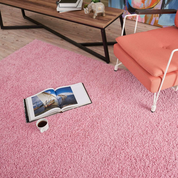 Shaggy Pink Colour Rug durable and soft, high quality