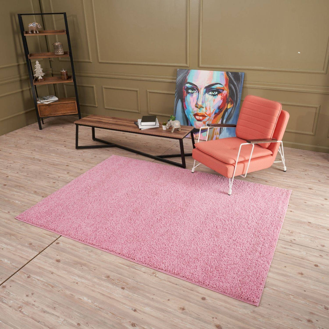 Shaggy Pink Colour Rug durable and soft, high quality