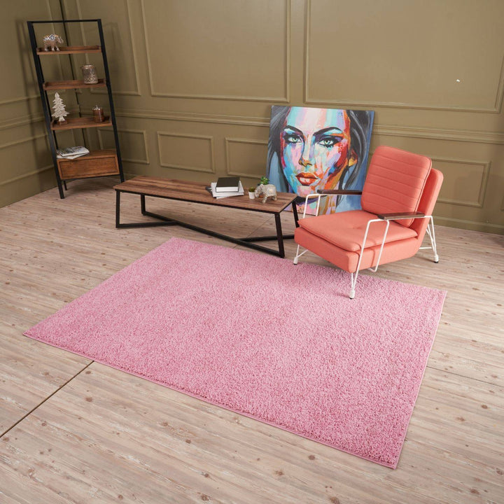 Shaggy Pink Colour Rug durable and soft, high quality