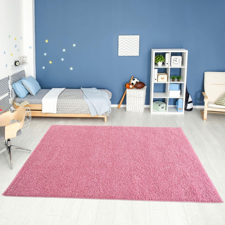 Shaggy Pink Colour Rug durable and soft, high quality