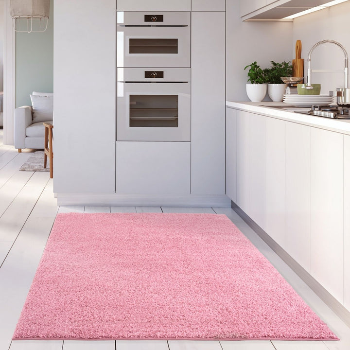 Shaggy Pink Colour Rug durable and soft, high quality