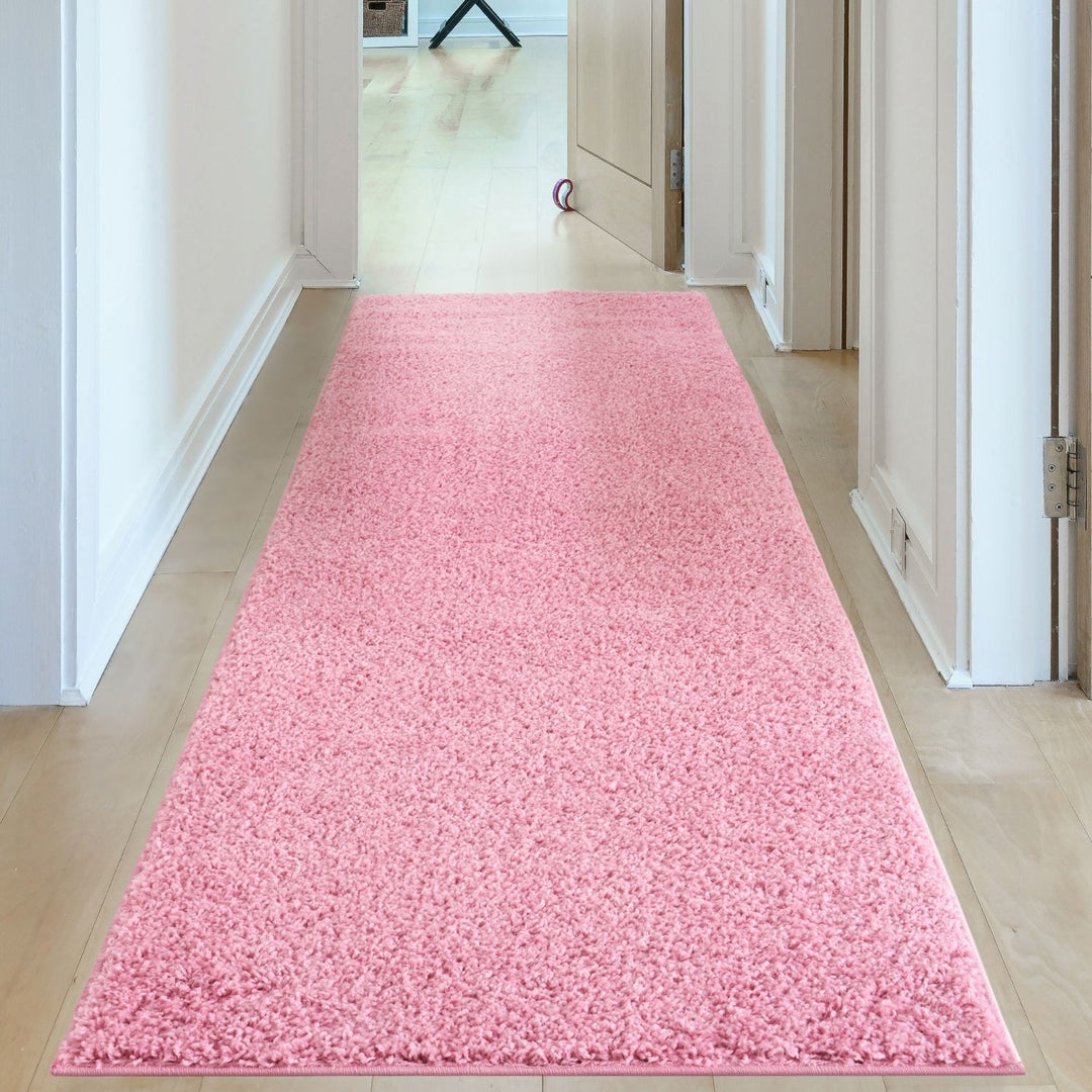 Shaggy Pink Colour Rug durable and soft, high quality