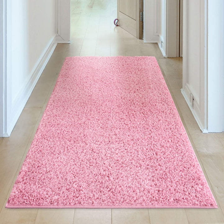 Shaggy Pink Colour Rug durable and soft, high quality