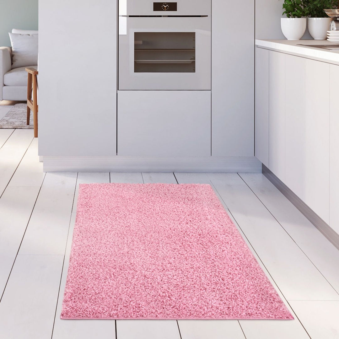 Shaggy Pink Colour Rug durable and soft, high quality