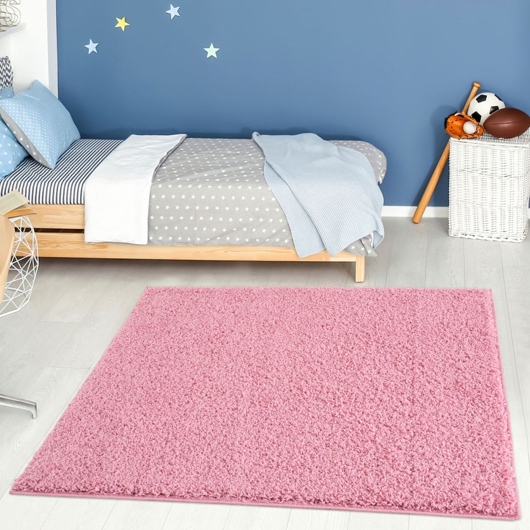 Shaggy Pink Colour Rug durable and soft, high quality