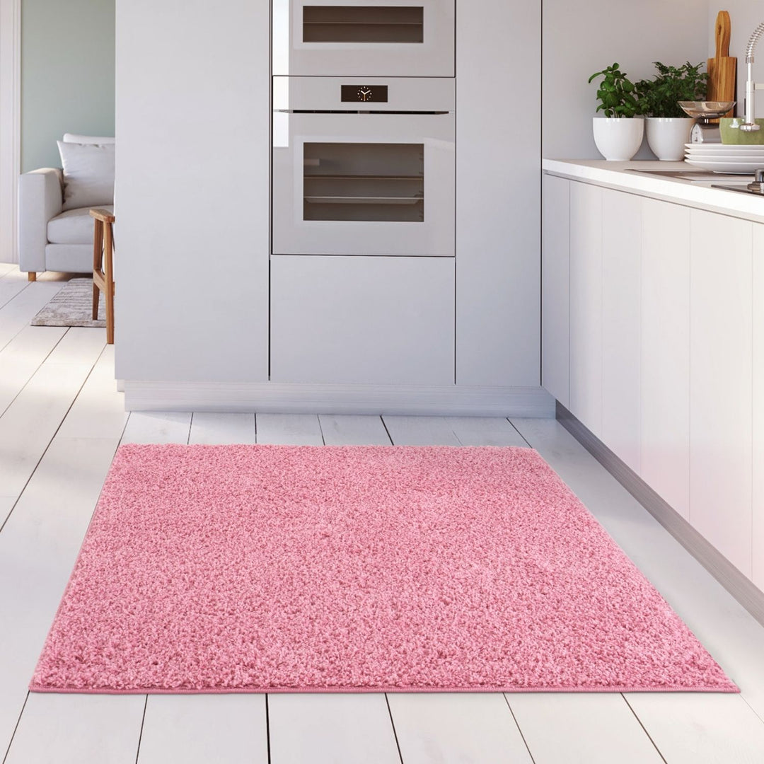 Shaggy Pink Colour Rug durable and soft, high quality