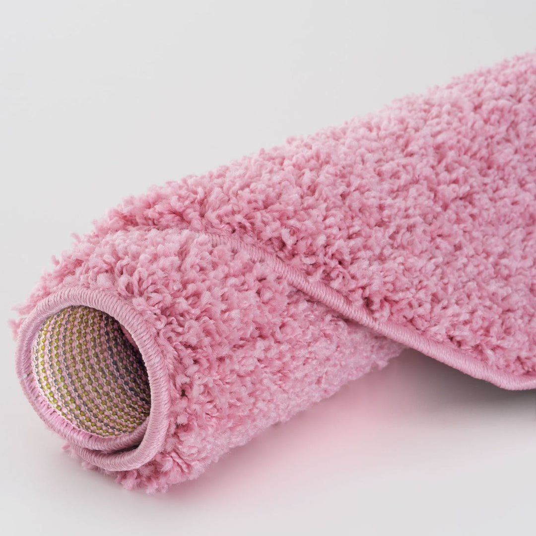 Shaggy Pink Colour Rug durable and soft, high quality