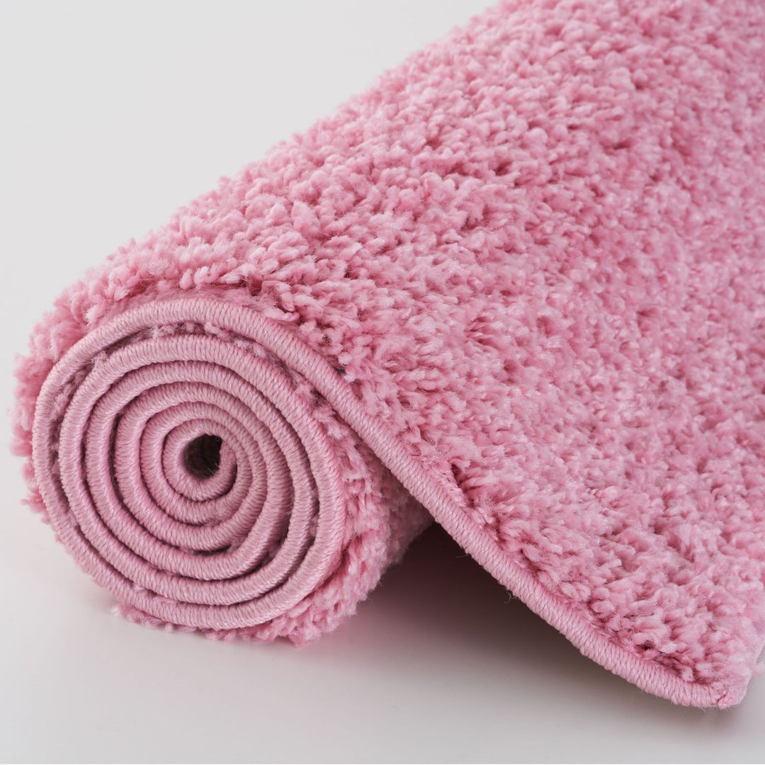 Shaggy Pink Colour Rug durable and soft, high quality