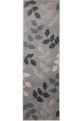 Newport Leaf Grey Rug – Hand-Carved