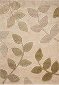 Newport Leaf Green Rug – Hand-Carved