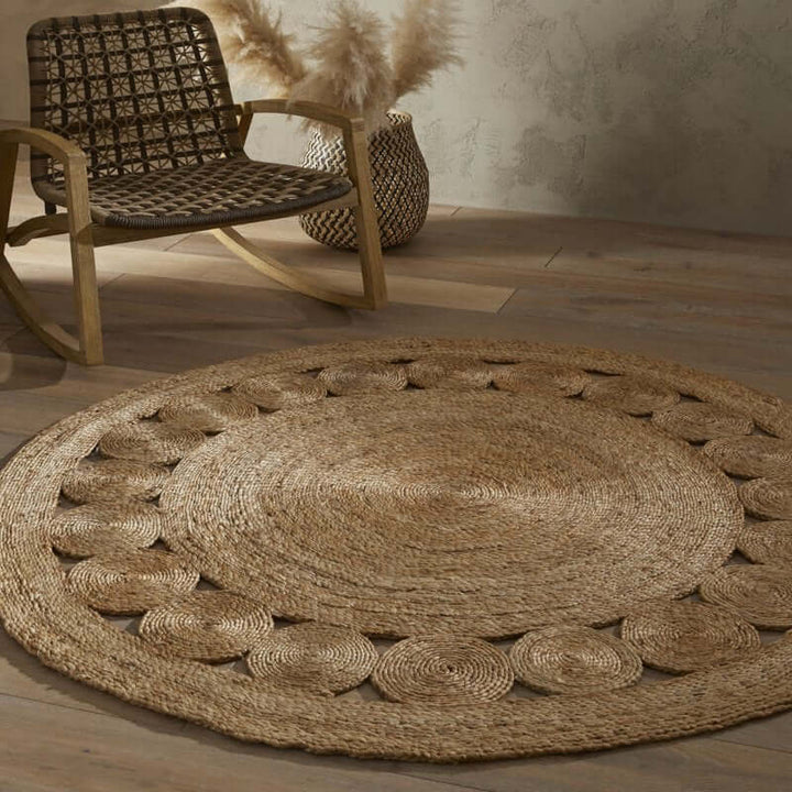 Nova Natural Circle Rug – Handwoven Round Jute Rug