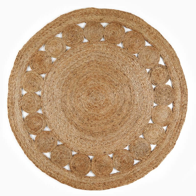 The Rugs Nova Natural Circle Rug – Handwoven Round Jute Rug