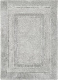 Frame Shaggy Grey Bordered Rug