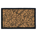 Outdoor Printed Outline Cats Coir Mat